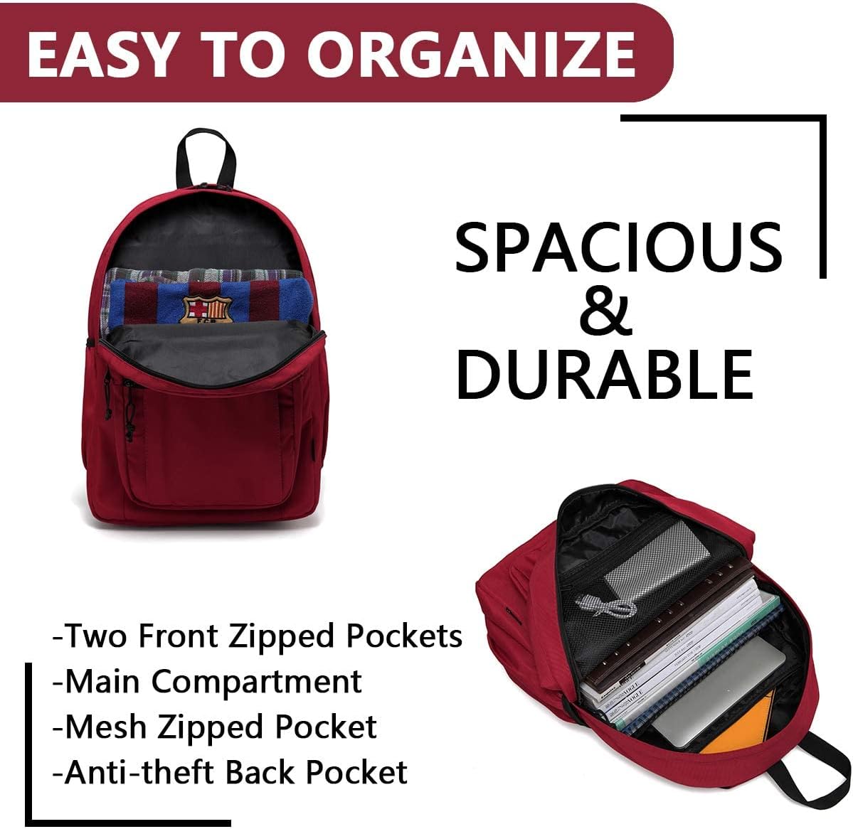 TOP оƒƒERS Backpack for Women,ChaseChic WaterResistant Lightweight School Backpacks 15-in Laptop College Travel Bookbags,Red 50% оƒƒ Dіѕсоunt Backpack for Women,ChaseChic WaterResistant Lightweight School Backpacks 15-in Laptop College Travel Bookbags,Red