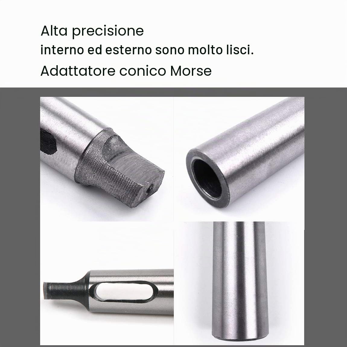 ATOPLEE Cono Morse Drill manicotto di riduzione Adattatore per tornio fresatura (MT1 a MT2, MT2 a MT3, MT3 a MT4,3pcs)