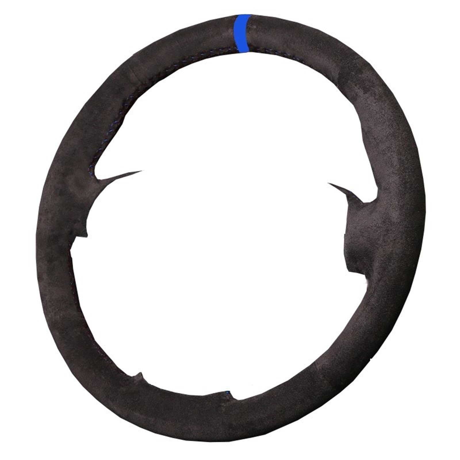 Couvre Volant Voiture Housse Volant Voiture Fibre Carbone Personnalisée Pour Golf 6 Pour Mk6 Pour Polo Pour Sagitar Pour Bora Pour Santana Pour Jetta Pour Mk6 Protege Volant(Suede Blue thread)
