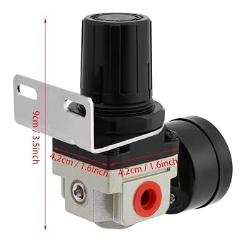 Air Filter Pressure Regulator, Air Pressure Regulator, Ar2000-02 Filter Gas Pressure Reducing Valve Air Source Gas Treatment Unit Filtration Pressure Regulator with Pressure Gauge