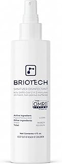 BRIOTECH Sanitizer Disinfectant Hypochlorous Spray, Kill 99.99% of Viruses & Bacteria, Control Mold, Eliminate Odor, Gentle for Nursery & Play Rooms, Food Contact Surface Sanitizer, 4 fl oz