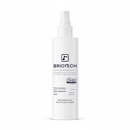 BRIOTECH Sanitizer Disinfectant Hypochlorous Spray, Kill 99.99% of Viruses &