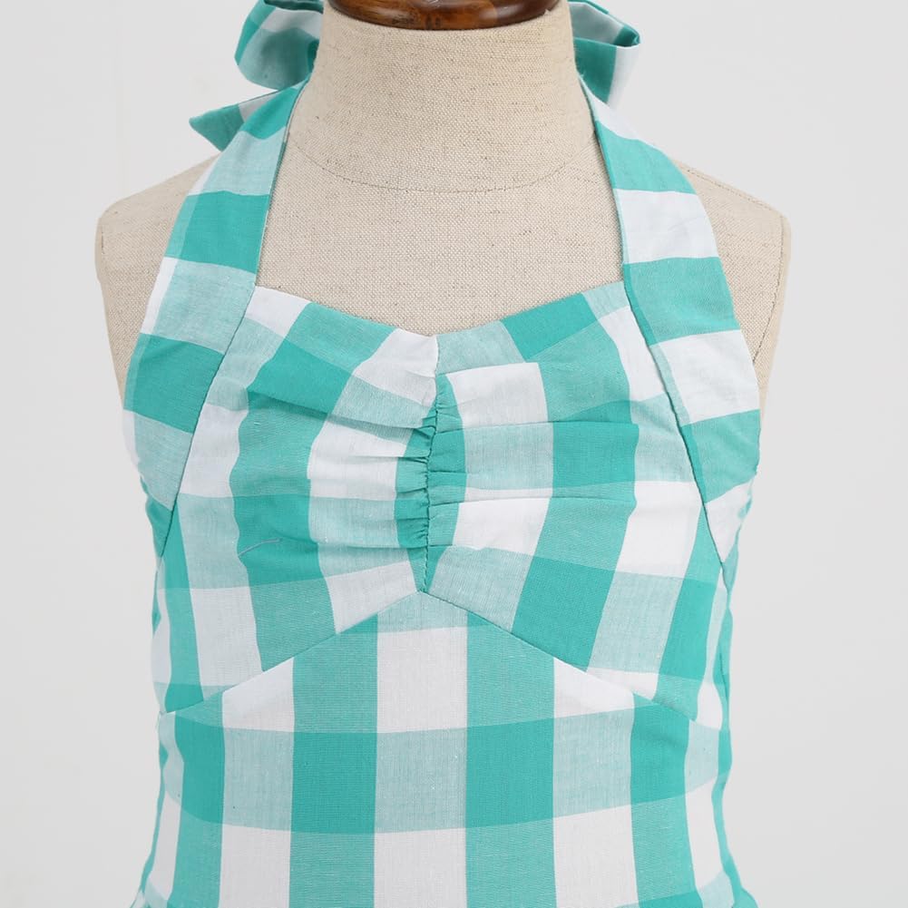 ODIZLI Kids Girls Retro Dress 1950s Vintage Dress Fruit Print Polka Dot Dress