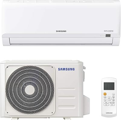 Samsung AR30 Malibu, Climatizzatore Monosplit in pompa di calore, 12000 BTU, GAS R32, AR12TXHQBWKNEU+AR12TXHQBWKXEU, [Classe di efficienza energetica A++/A]