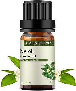 GREENSLEEVES Neroli Essential Oil, 10ml Pure Plant-Based Fragrance Oil for Aromatherapy, Essential Oils for Diffuser, Air Freshener, Massage, Bath Bomb, Scented Candle Soap Making