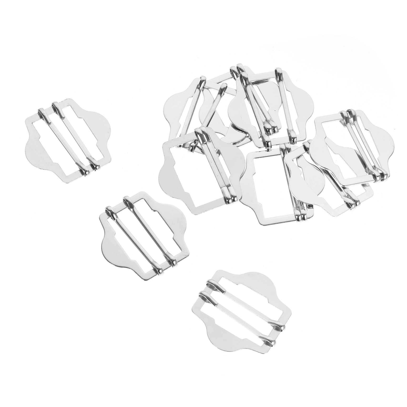 Lurrose10pcs Metal Sun Buckle Suit Vest Buckles Metal Vest Buckles Brass Buttons Simple Clothes Buckles Roller Pin Buckles Slider Strap Clothing Latches Adjustable Geometry Buckles Hat
