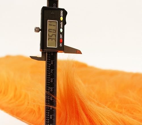 Miniatura 4 de Tela de piel sintética de pelo largo Gorilla Orange  60 pulgadas de anchovendido por The Yard