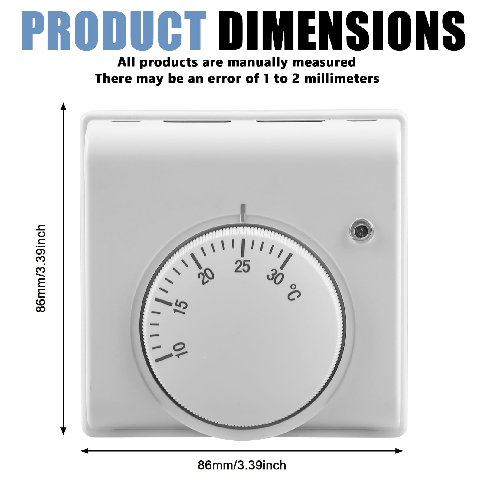 220V Mechanischer Raumthermostat Für Fußbodenheizung - Aufputz Thermostat Mit Ein/Aus-Schalter