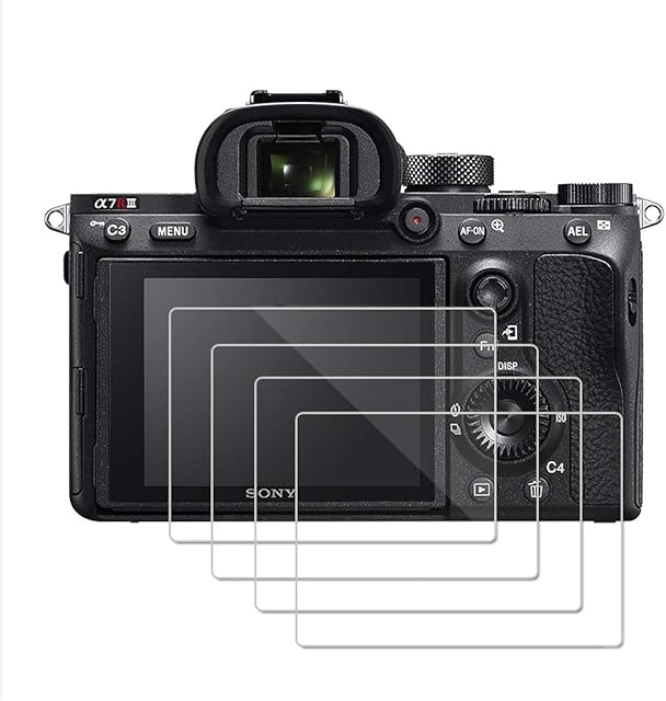 [4-Pack] OOTSR Screen Protector for Sony Alpha A9 A7II A7RII A7SII A7RIII A7R Mark II, Tempered Glass Protector for Sony A72 A73 A7R3 A7R2 A7S2 A7R Mark 2