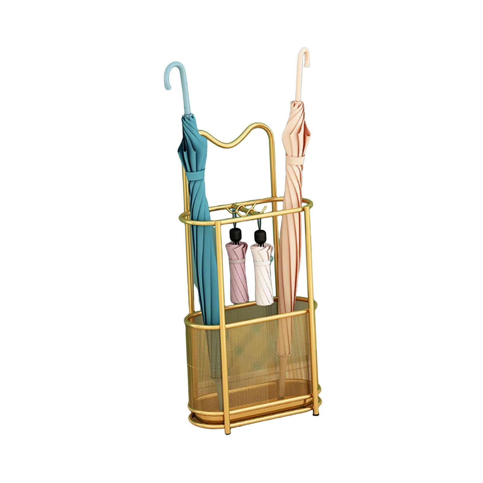 GHHVFEC Freestanding Umbrella Stand for Walking Sticks and Trekking Poles, Sturdy Rack for Hallway Entryway Storage