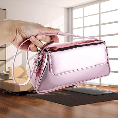 Miniatura 2 de Bolso de noche para mujer, Y2k, plateado, bolso hobo, bolso de mano, lindo bolso de mano, bolsos cruzados, bolsa de hombro para fiesta