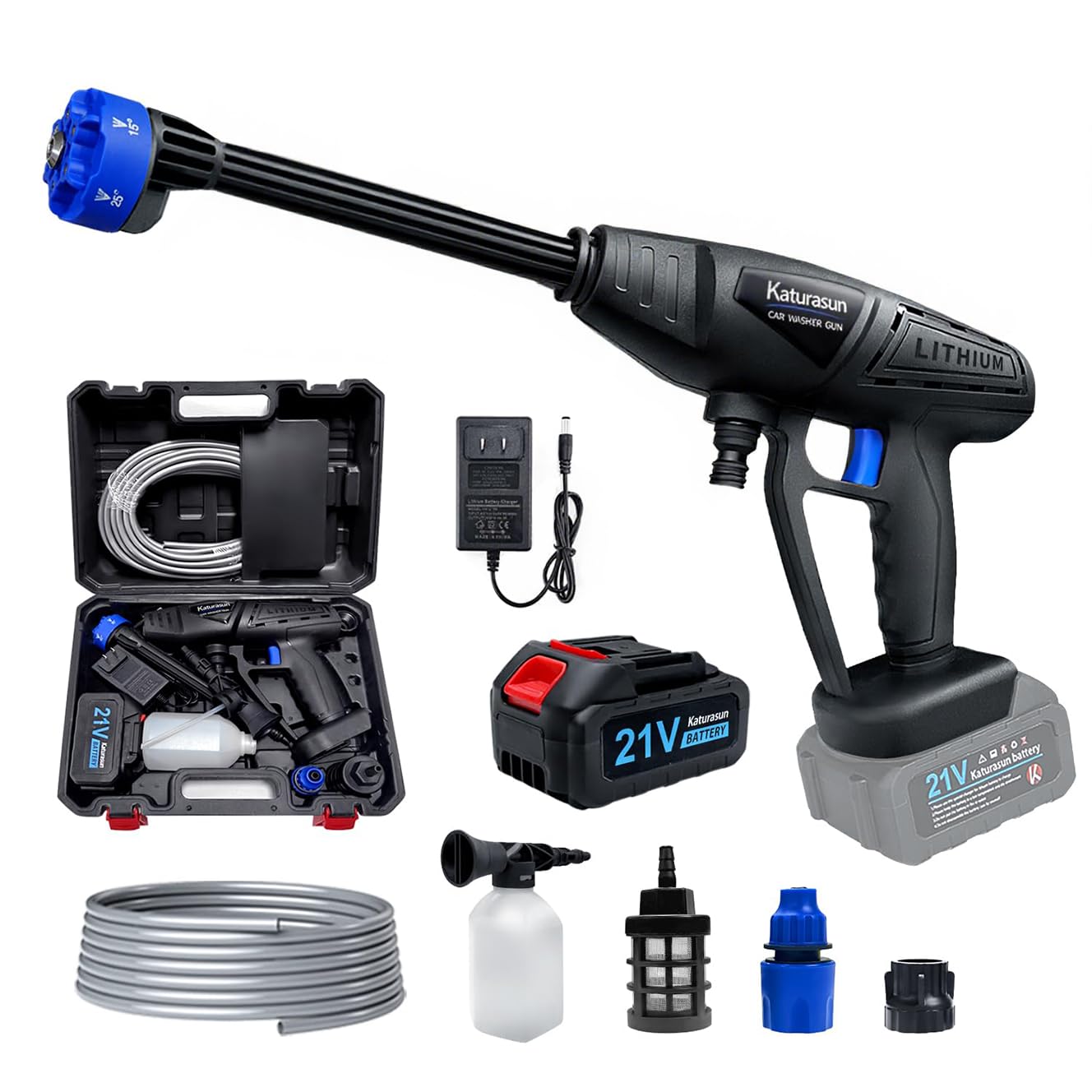 Amazon | Katurasun 高圧洗浄機 コードレス 充電式 【2025 新登場