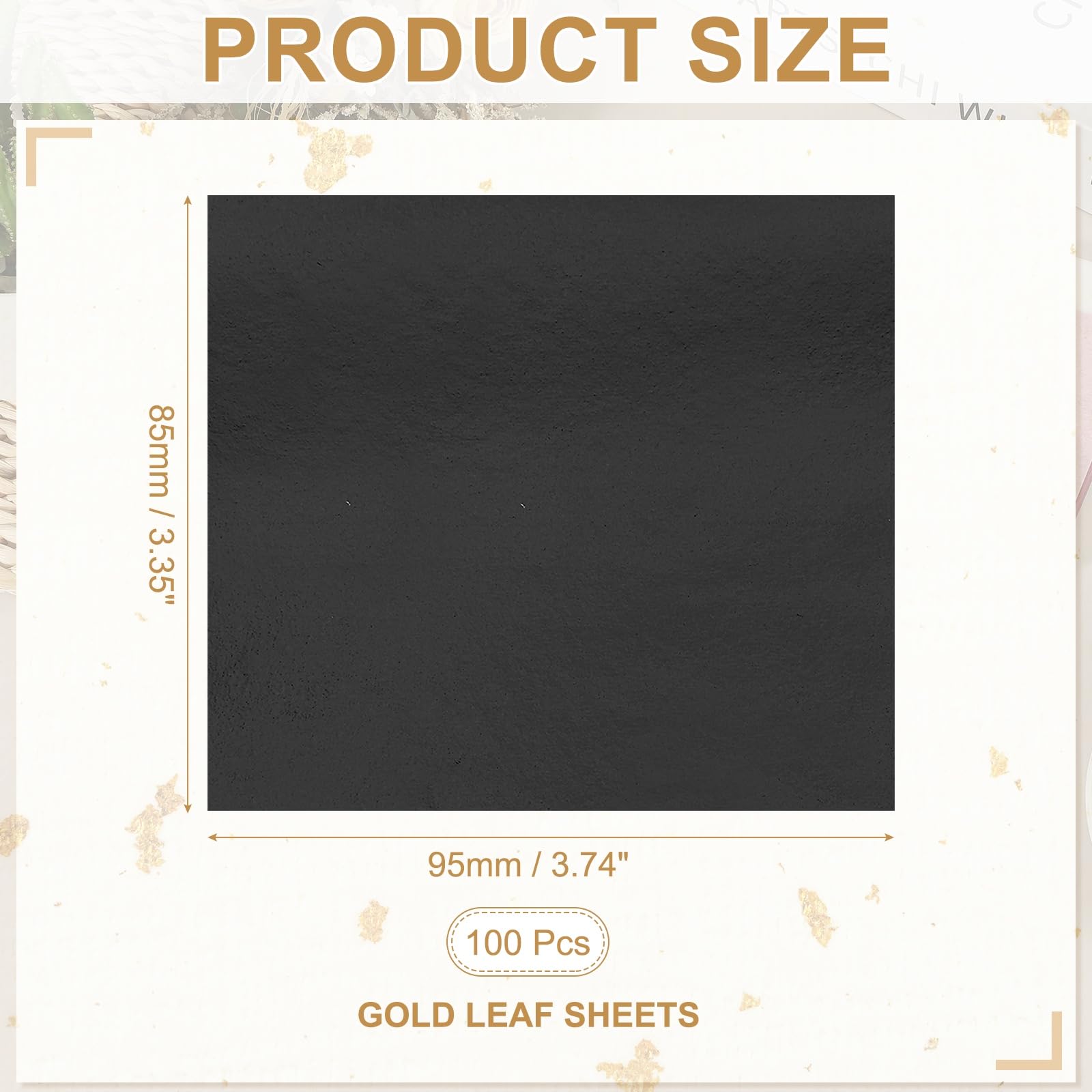 PATIKIL Gold Leaf Sheets for Art 8.5x9.5cm - Image 2