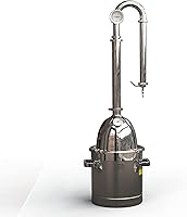 Vista 8 de HOOLOO Destilador de alcohol para uso doméstico, kit de fabricación de whisky de acero inoxidable 304 con termómetro whisky brandy vodka de 4.6