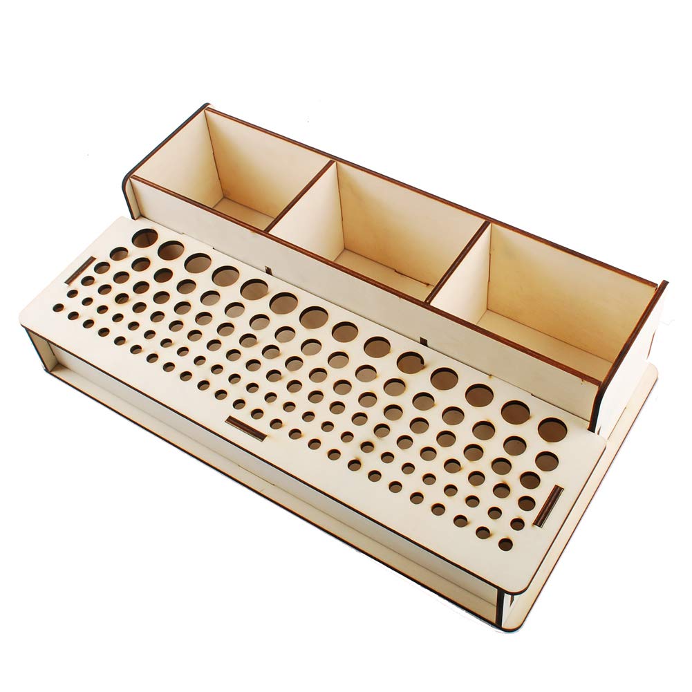 NW Wooden Leather Tools Storage Box Shelf Leather Tool Organizer Wood Box Leather Tool Holder Leather Craft Tools Holder Punch Tools Storage Box Organizer(103)