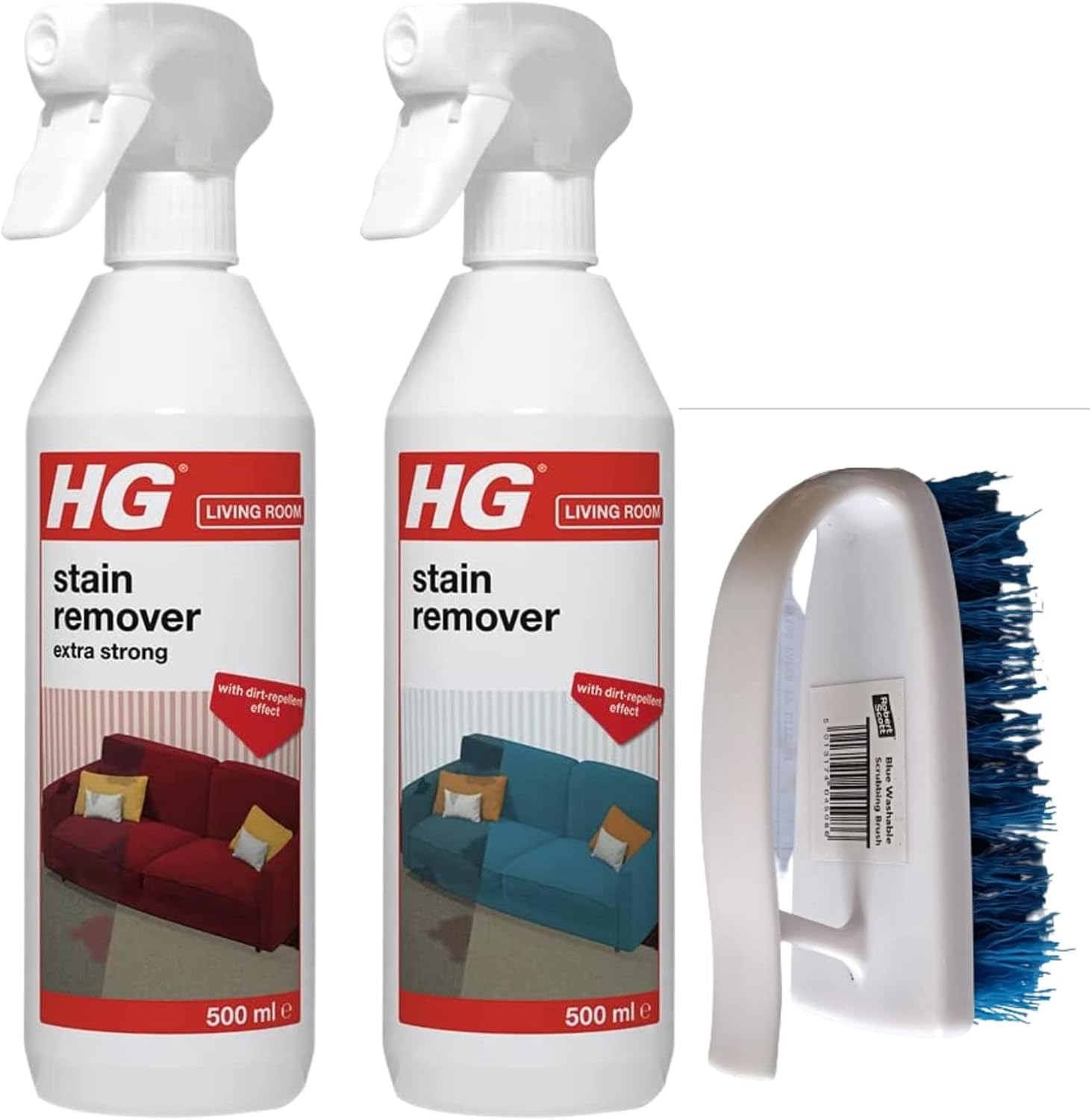 Stain Remover Extra Strong Carpet Upholstery Bundle 1x HG Extra