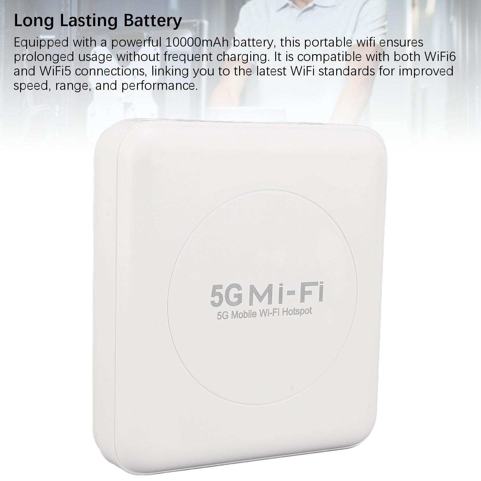 5G WiFi 6 Hotspot Mobile, Batteria 10000mAh