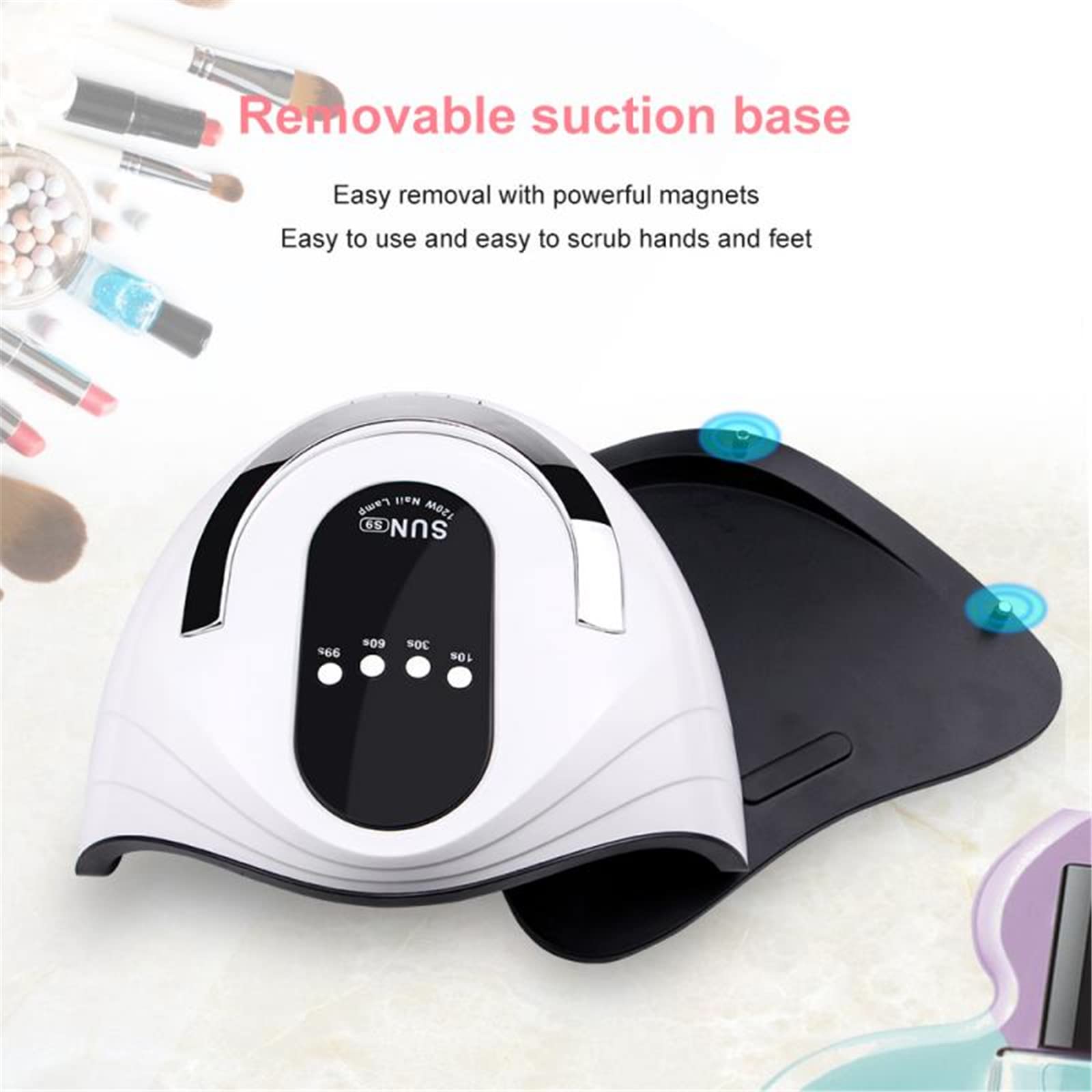 ZYC Lampada UV a LED Asciugatura Rapida 120W Lampada per Unghie Aggiornamento a Quattro tempistiche Lampada per asciugatrice per Unghie a Quattro tempistiche Lampada per Manicure Professionale