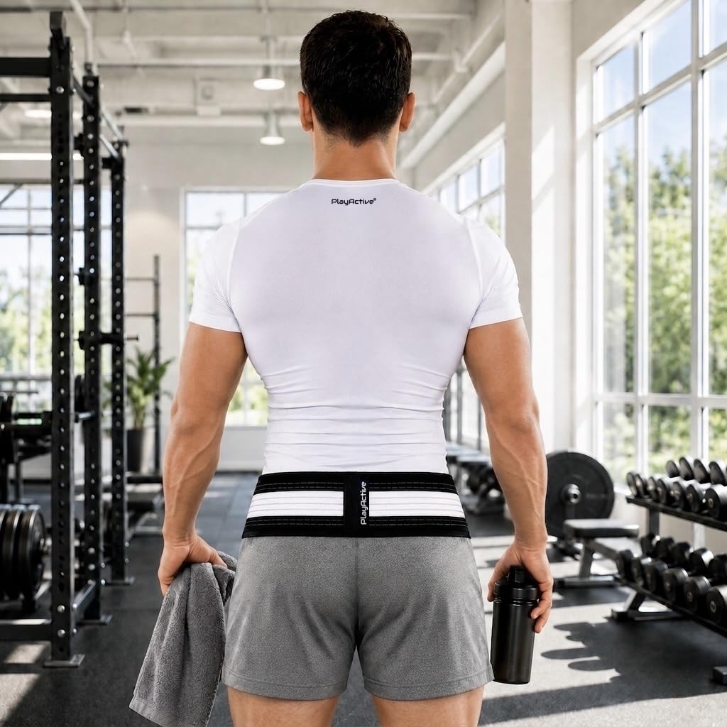 PlayActive Cintura Sacroiliaca SI,Tutore per la parte bassa della schiena per uomini e donne,Bretelle per il dolore dell'anca,Cintura trocantere,Sciatica Pelvi lombare sollievo dal dolore (XL-XXL)