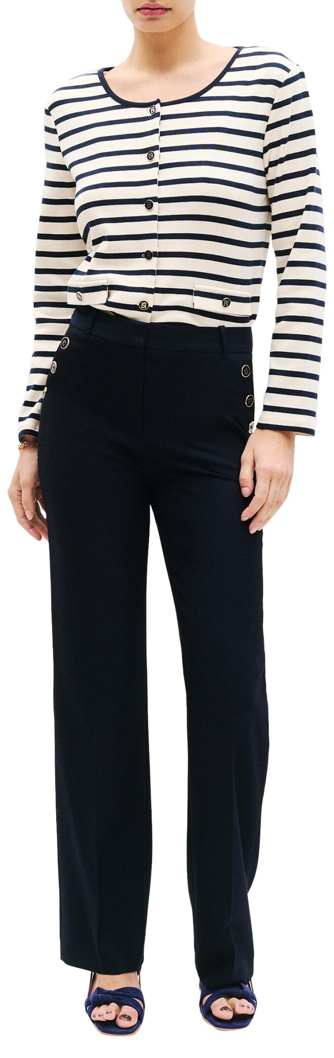 Caroll Pantalones Mujer, Cielo Capitán, 42