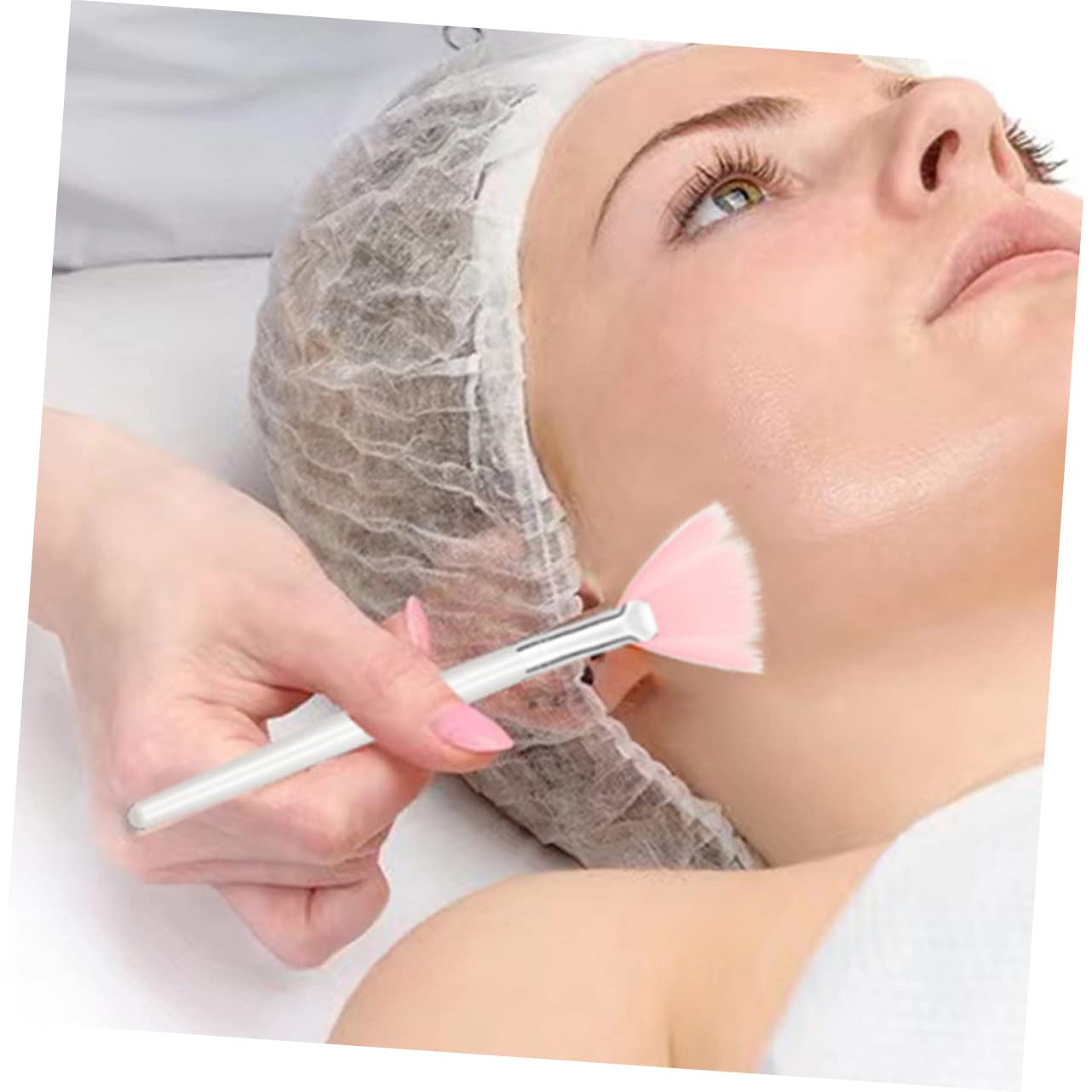 minkissy 24pezzi Pennelli Per Trucco Ventaglio Morbidi Pennelli Per Fondotinta e Applicatore Di Maschere Facciali Strumenti Di Bellezza Per Donne e Ragazze Per Makeup Professionale e