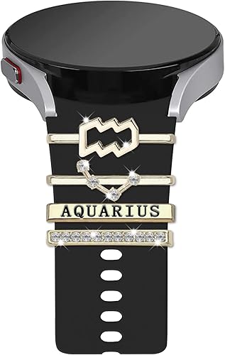 Miniatura 8 de Correa para Samsung Galaxy Watch 7, 6, 5 y 4, correa con dijes de constelaciones, correa de silicona con dijes de diamante, accesorios para reloj