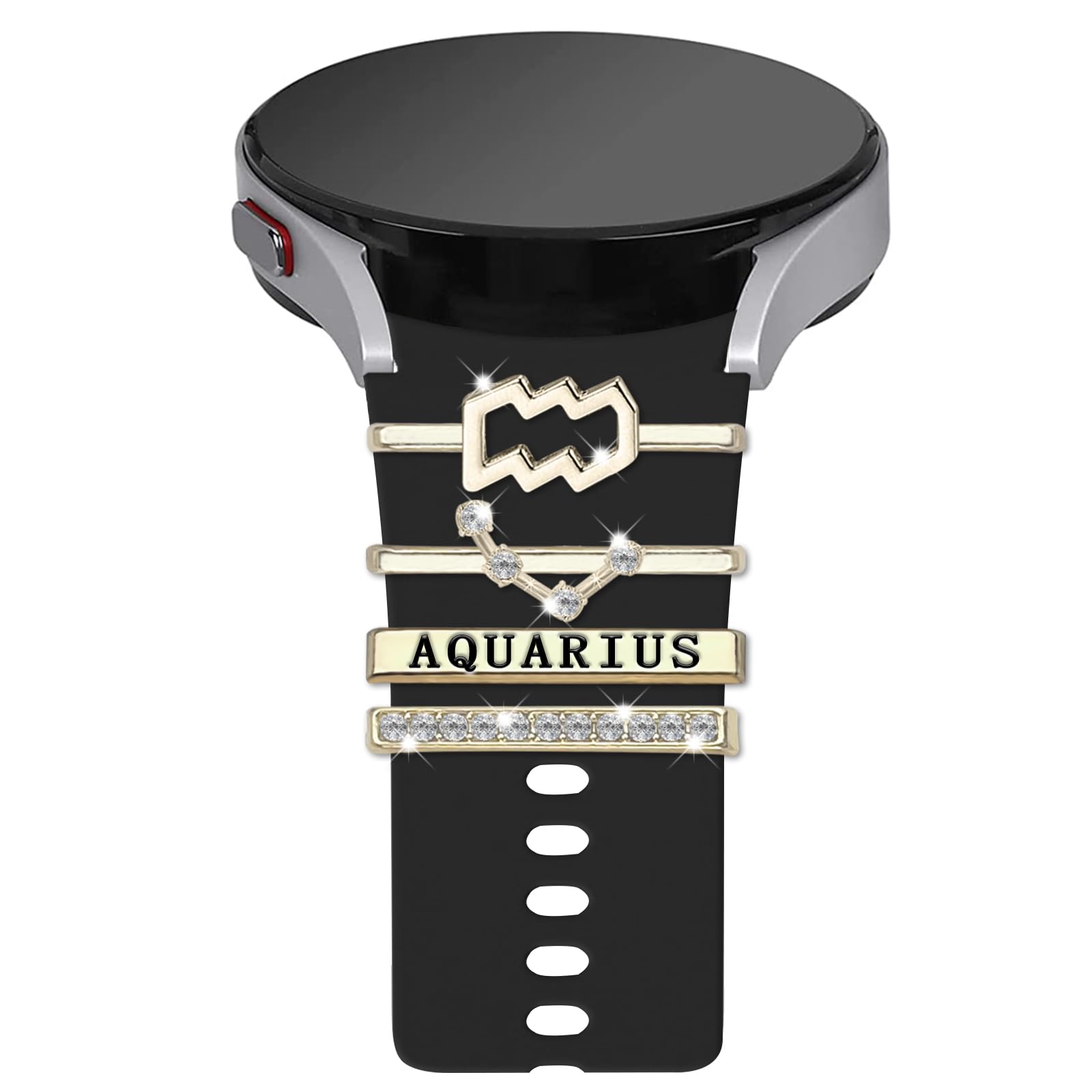 YeeCASE Band for Samsung Galaxy Watch Ultra & 7 & 6 & 5 & 4 Band with Constellations Charms, Silicone Band with Charms Accessories for Watch 7/6/5 Pro