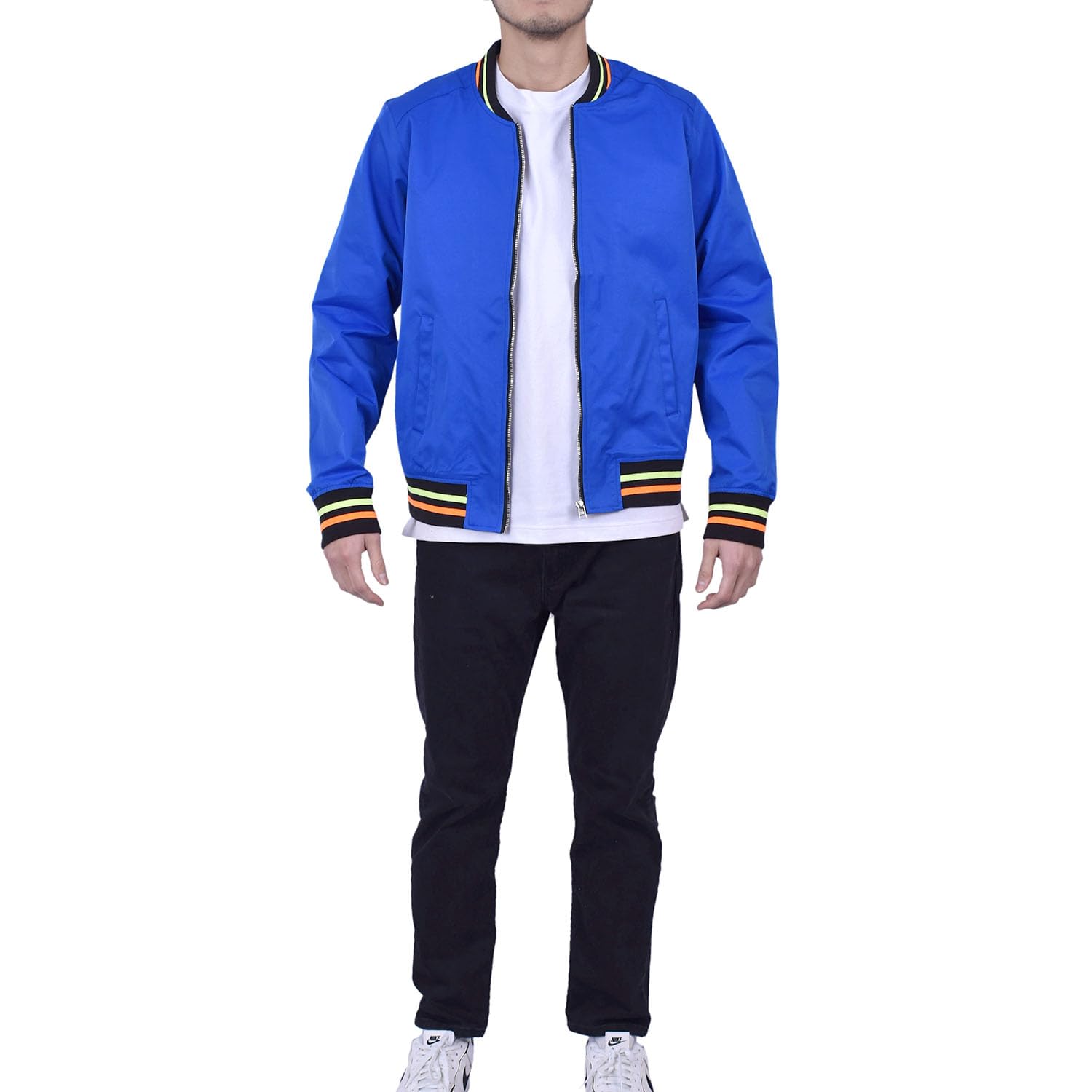 RIFLESSI Men's Slim Fit Lightweight Casual Varsity Bomber Jacket