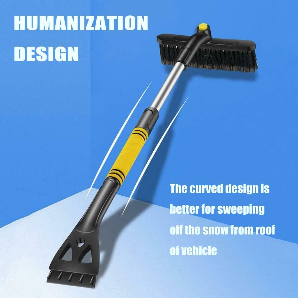 Brosse à Neige et grattoir à Glace pour Pare-Brise de Voiture, dissolvant de Brosse à Neige avec poignée en Mousse pour vitres de Camion SUV de Voitures (Jaune) (Color : Blue)