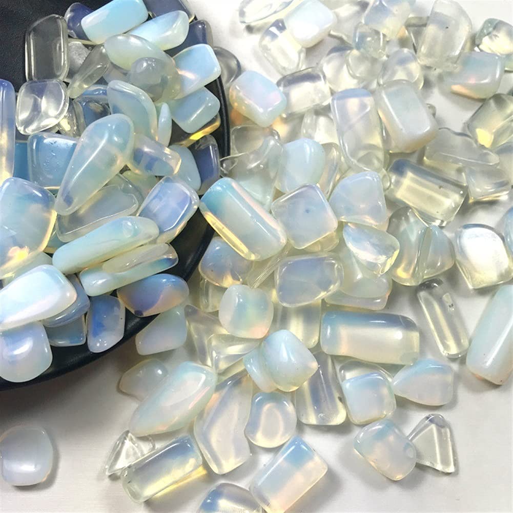 Raumdekoration Wunderschöner Kristall, 100 g, 10–15 mm, natürlicher Opalkies, lose Trommelsteine, Kristall-Natursteine ​​und Mineralien for den Haushalt (Color : 100g 7 9mm)