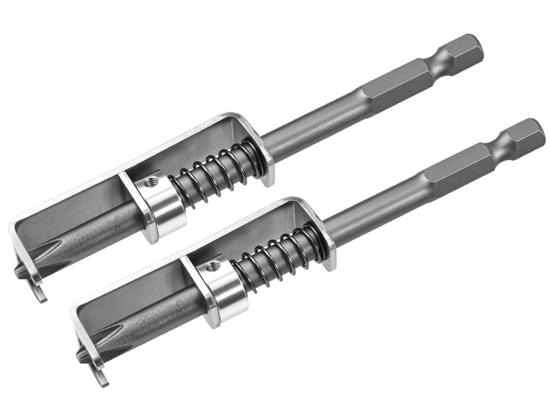 2 Pcs Screw Holder Bit, Spring-Loaded Screw Retainer for All Screw Materials, Anti-Drop Screw Guide Bit for Drill & Impact Driver – One-Hand Operation for Electricians, Mechanics & DIY