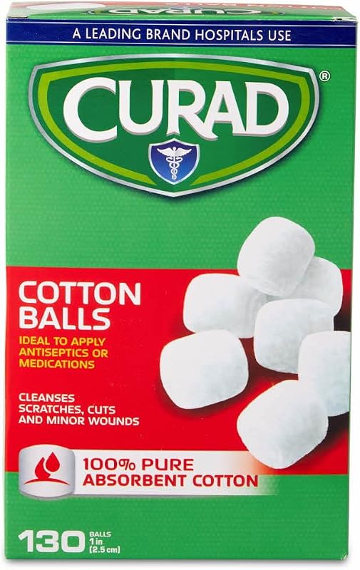 Bolas de algodão Curad CUR110163, 2,54 cm, 130 unidades