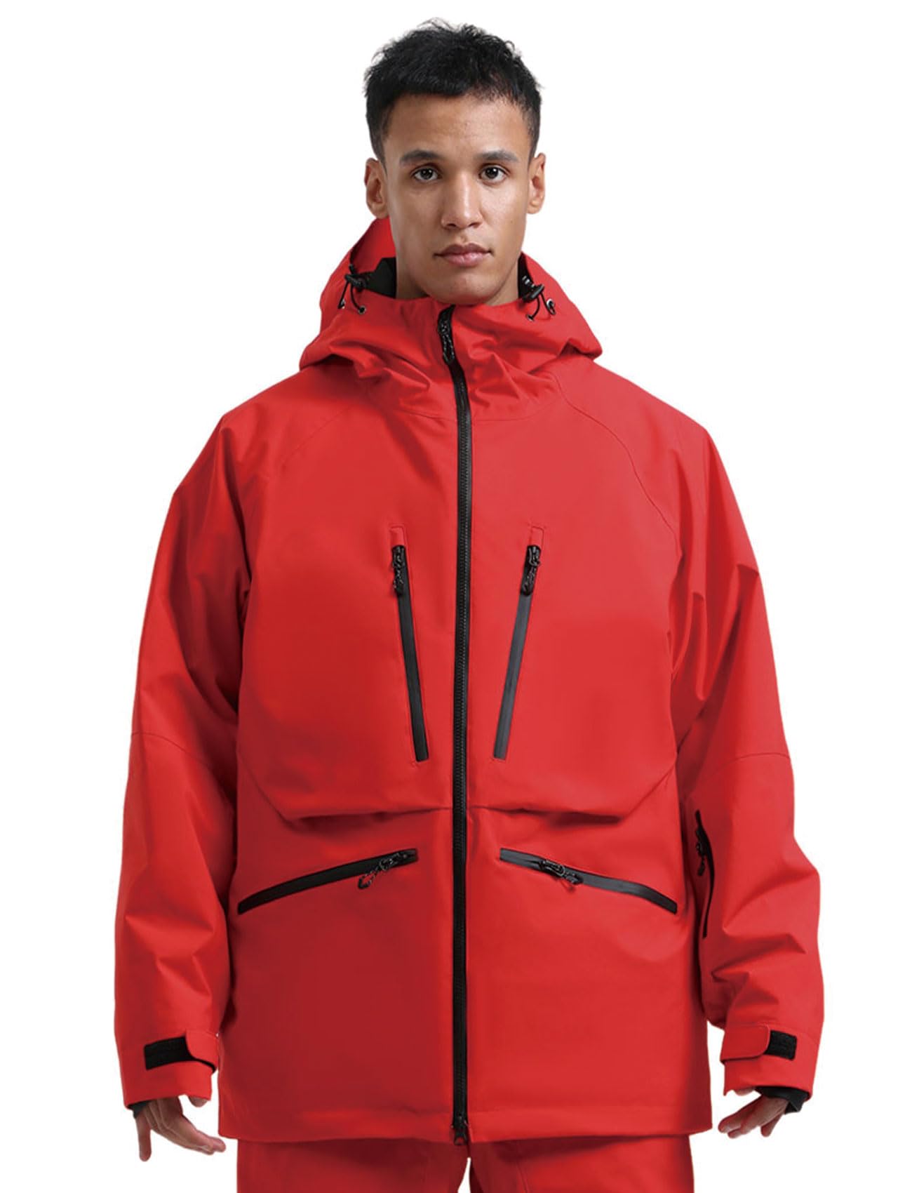 GSOU SNOW Snowboard Jacket Mens Womens Ski Jacket Baggy Snow Hoodie Coat