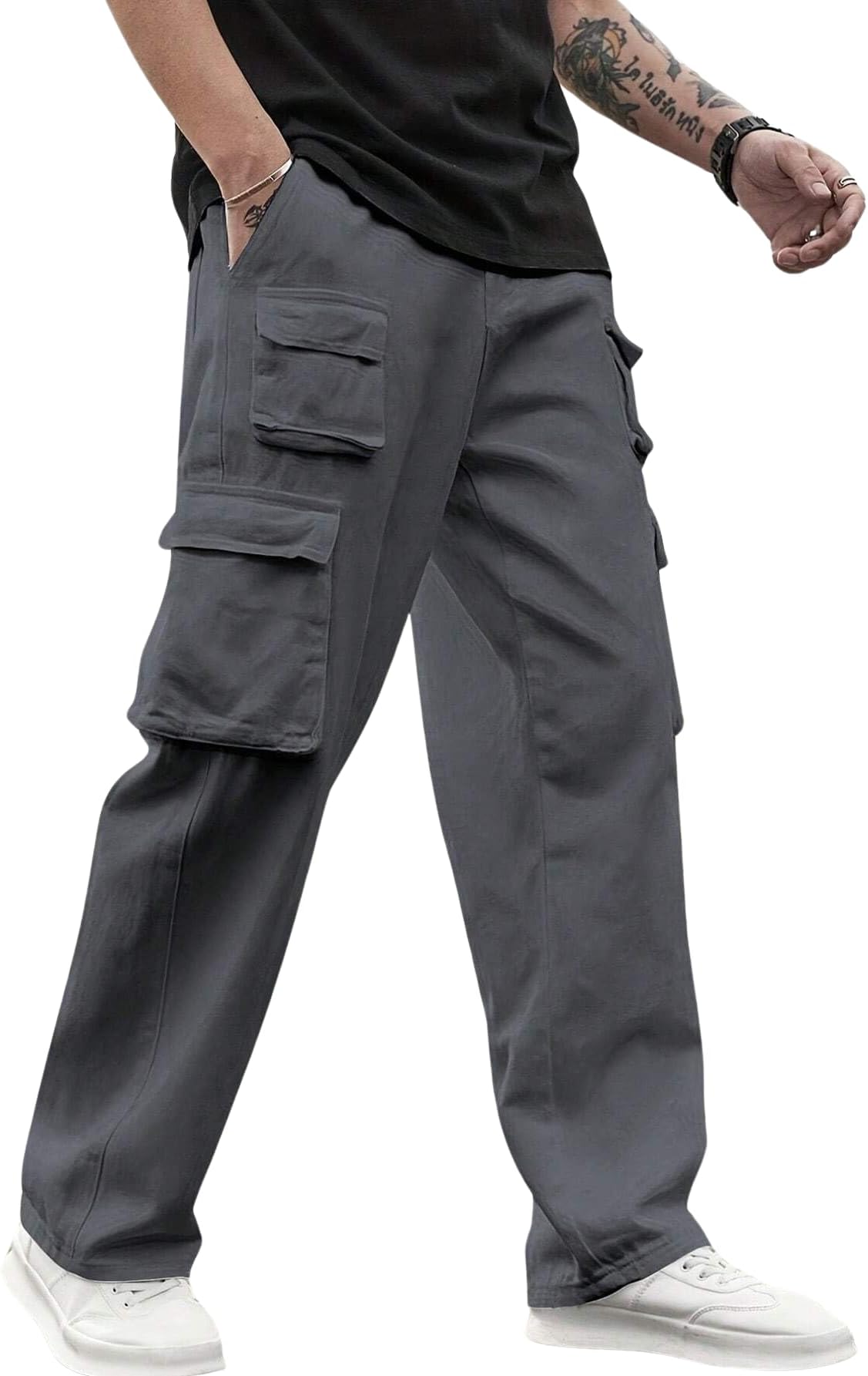 - Cargo for Men || Cotton Cargo Pant || Drawstring Waist Pant (Also Available in Plus Sizes) (38-41)