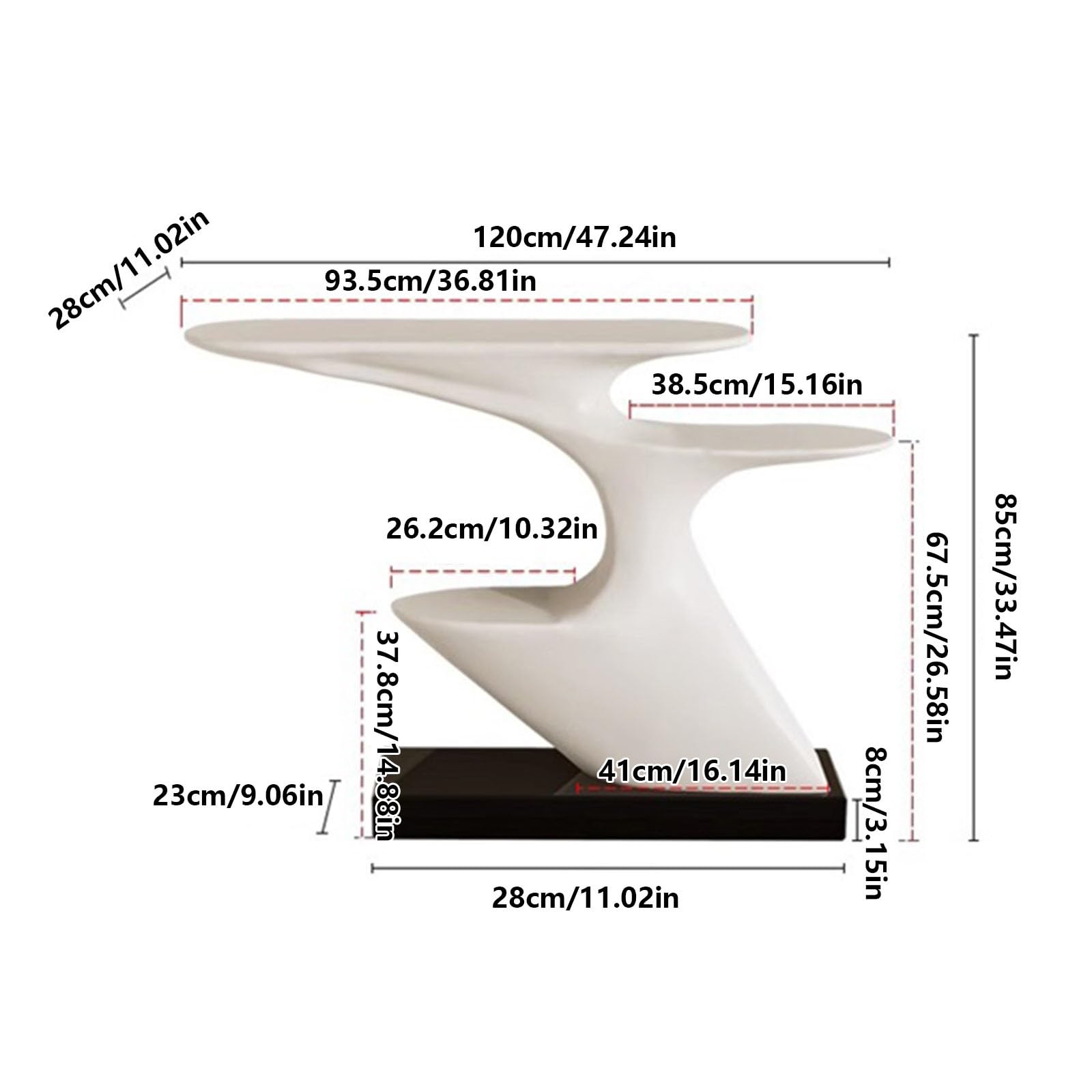 Tavolo da Ingresso Tavolino da Divano Extra Lungo Dietro Il Divano, Tavolo da Ingresso Moderno con consolle con 3 Ripiani for corridoio, Ingresso, Soggiorno Mobile da Ingresso