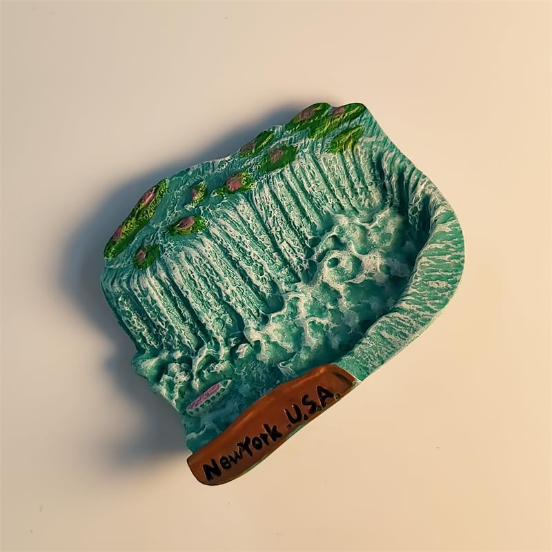 Imán decorativo refrigerador Niágara Falls 3D miniatura 3