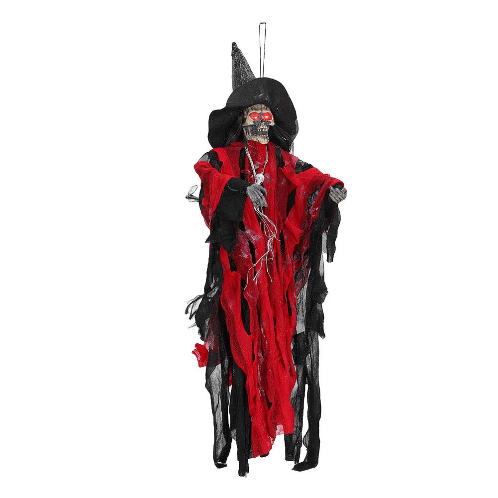 Creepy Looking Prop, Halloween Decoration Scary Sound Witch Prop for Haunted Houses for Parties for Create a Creepy Atmosphere