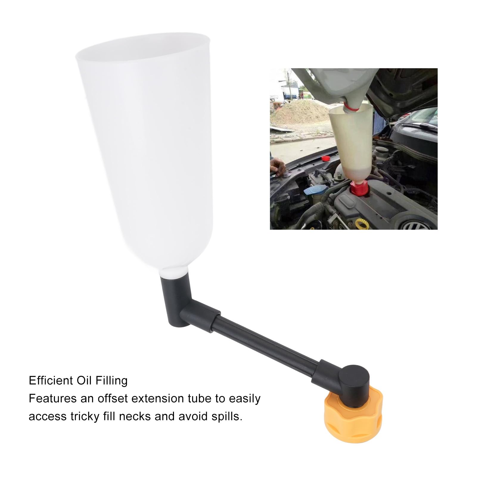 Naroote Set Imbuto Olio per Motore, Kit Erogatore Automobilistico da 10 Pezzi con Estensione Flessibile e 8 Adattatori per Olio, Set Imbuto Erogatore Motore