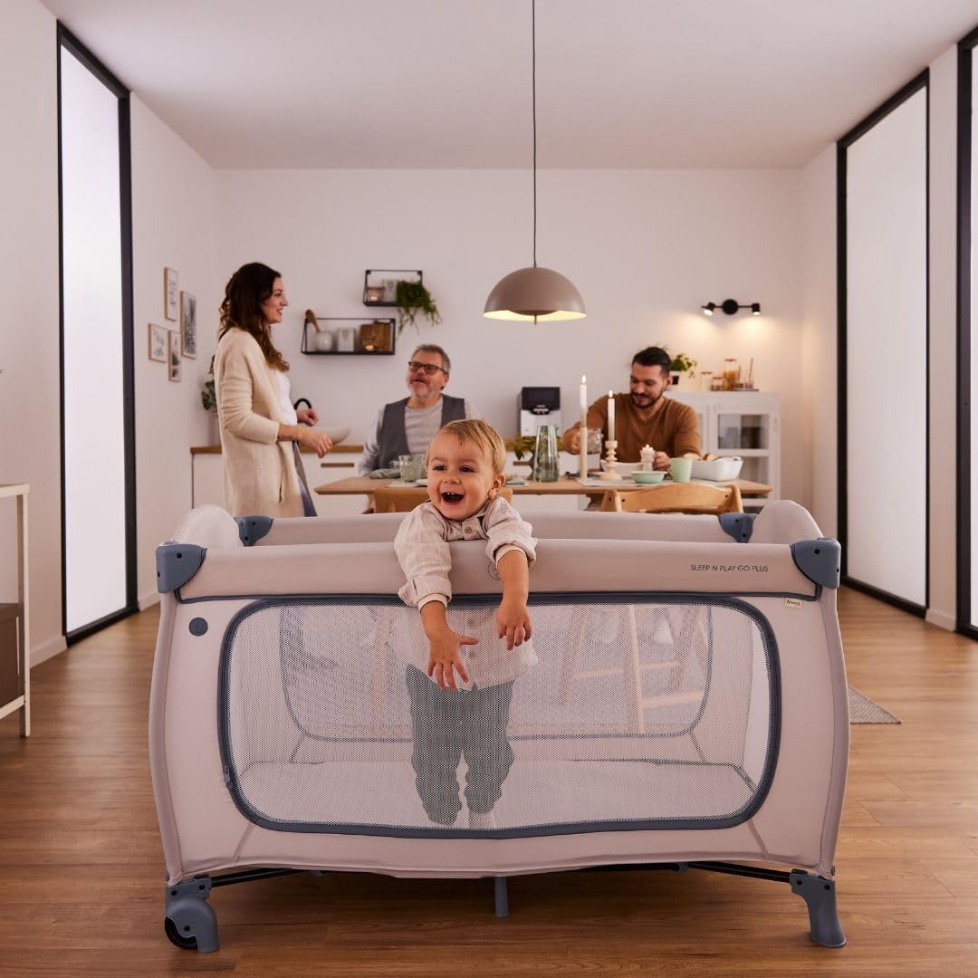 hauck Lit Parapluie Bébé avec Matelas Sleep N Play Go Plus - Dusty Blue