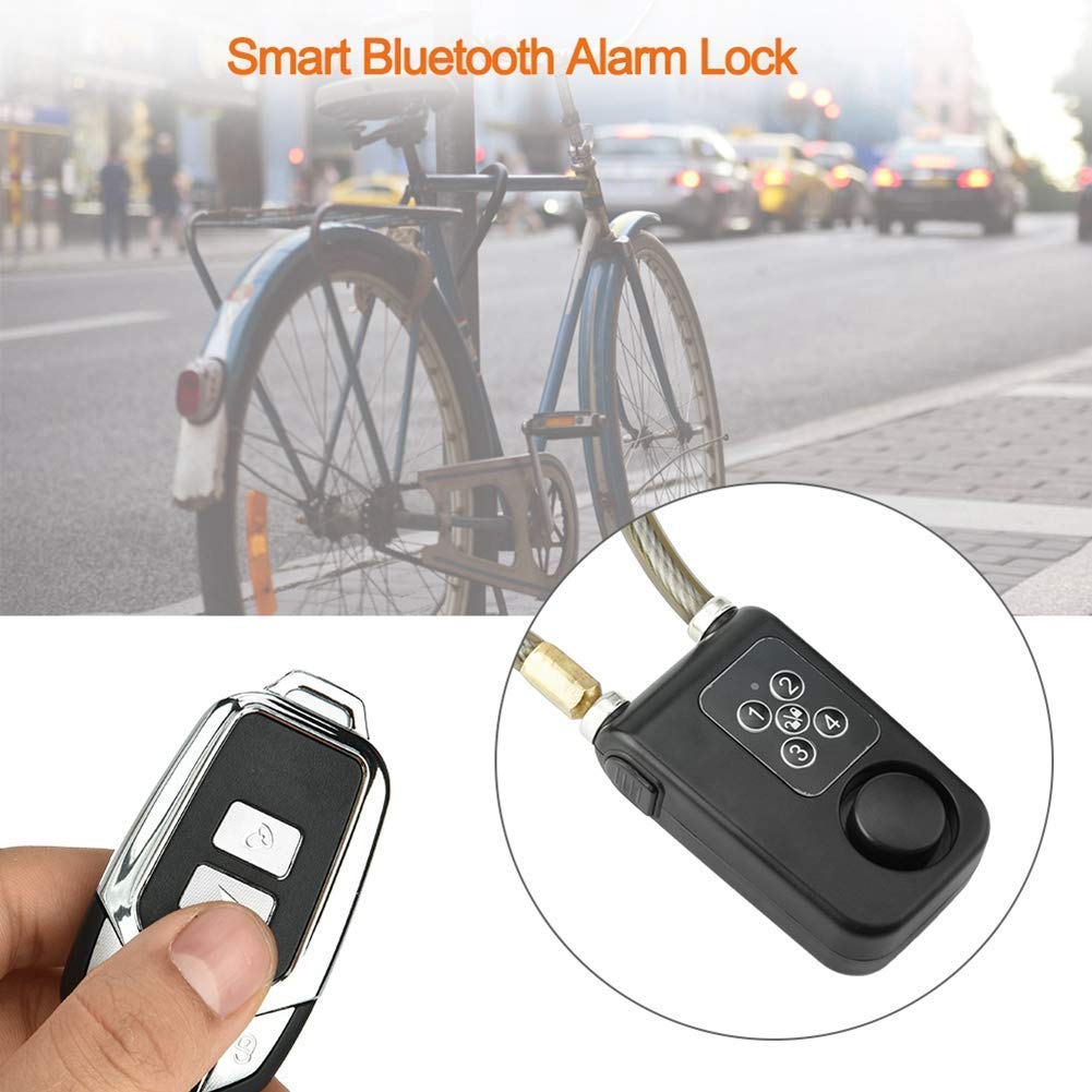 Hakeeta Lucchetto per bicicletta,Allarme di vibrazione senza fili,Serratura intelligente per bicicletta con LED Indicazione,Impermeabile e antipolvere,Facile da trasportare