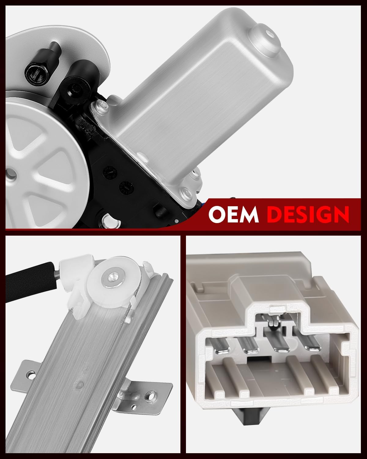 Front Left Driver Side Power Window Regulator with Motor for:-Honda Civic Dx 2001-2003, Civic Ex Hx Lx 2001-2005, Civic Ex/Lx Special Edition 2005, 4 Pins Connector Replace OE# 741-300