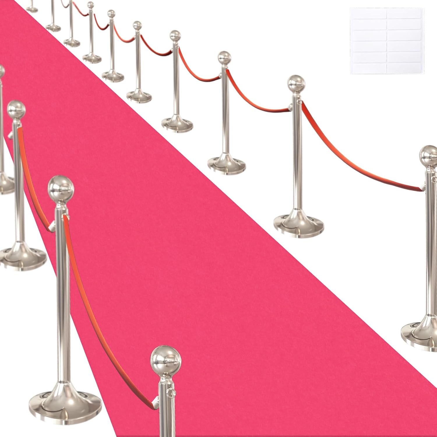 Red Carpet Runner for Party,140GSM,2.6FTx30FT Carpet Party Decorations Red Runway Rug for Prom,Felt Non-Woven Fabric, Hollywood Theme Party Decorations Runner for Wedding Ceremony