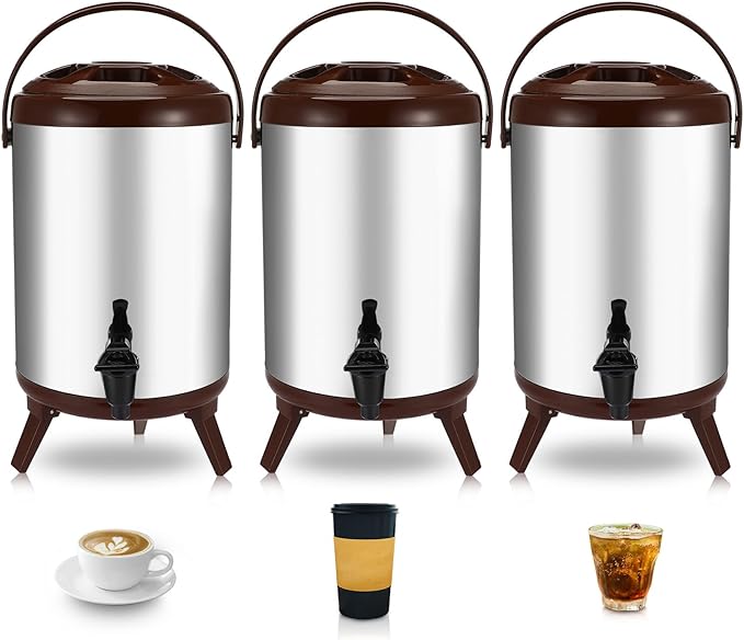 Amazon.com | Mifoci 3 Pcs Cold and Hot Drink Dispenser Stainless Steel ...