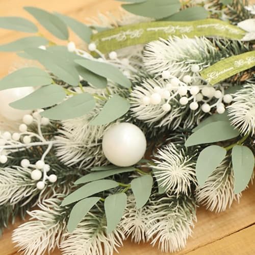 Miniatura 10 de Decoración navideña con diseño de lágrima de Navidad preiluminada, para puerta delantera, decoración navideña para interiores y exteriores,