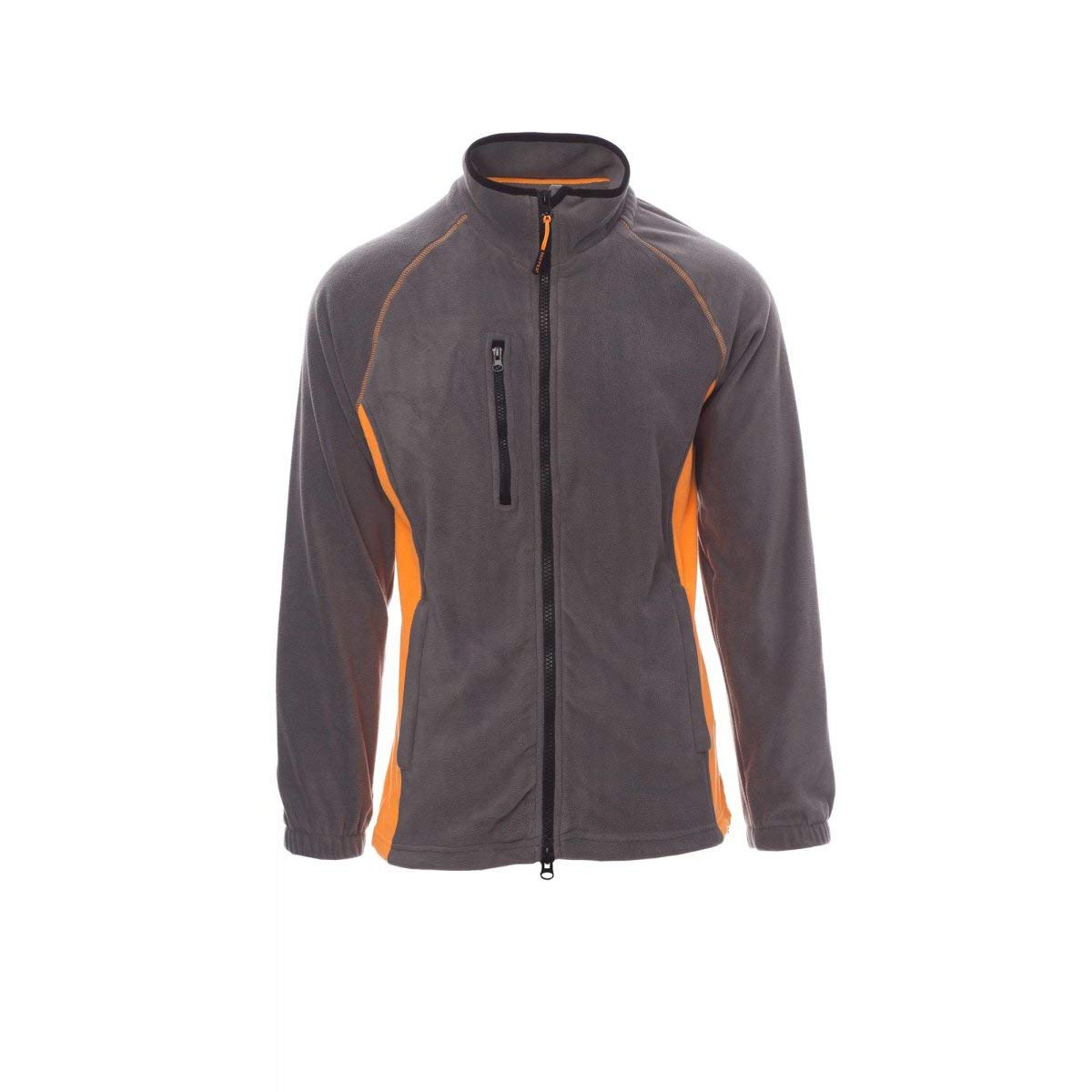 PAYPER Aspen+ Pile Giacca da Uomo 100% Poliestere Chiusura Zip Intera Manica Raglan Elastici stringi Polso Tasca Frontale Verde/Verde Acido