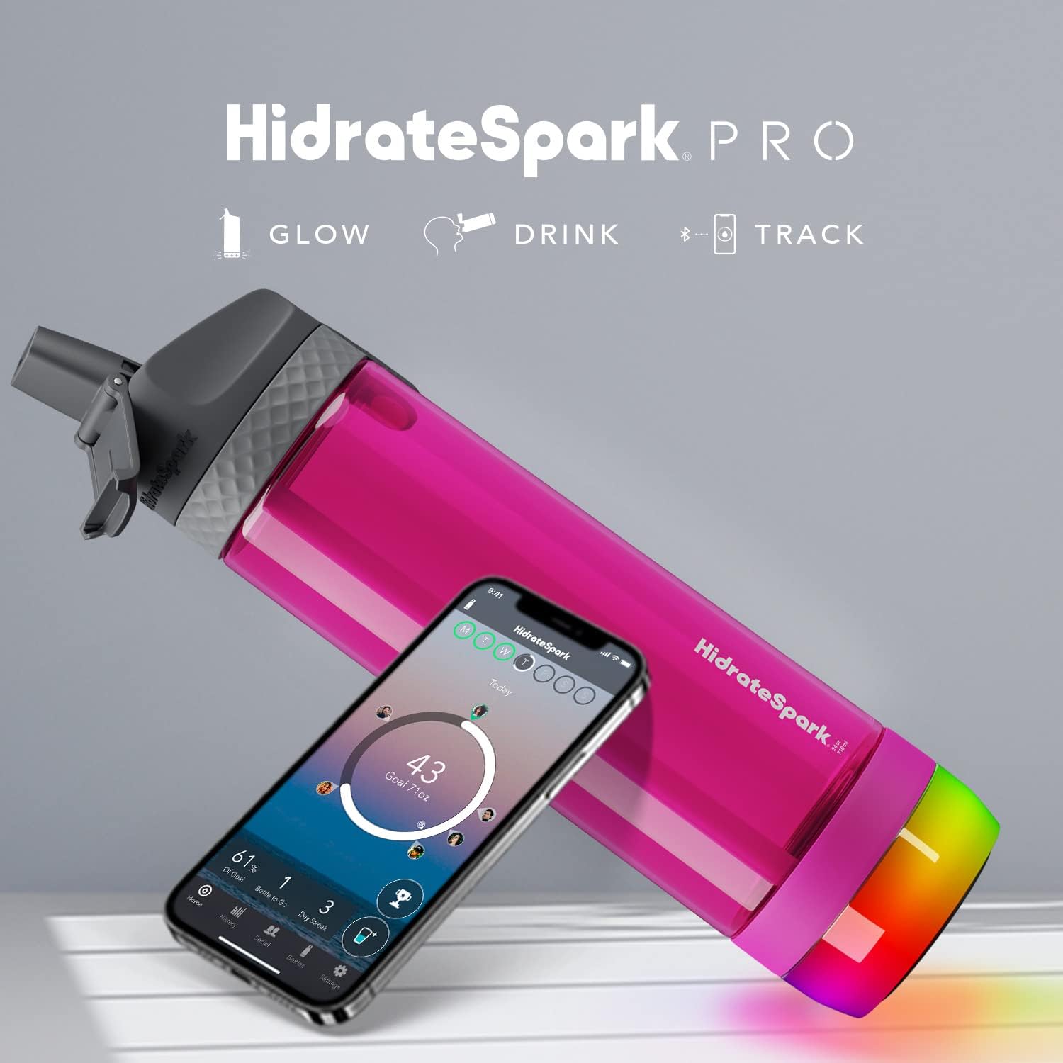 Smart Botella de agua Tritan HidrateSpark PRO