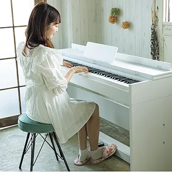 【美品】Carina 電子ピアノ 88鍵盤 キーボード 木製デザイン 白 Amazon | Carina 電子ピアノ 88鍵盤 キーボード ハンマー