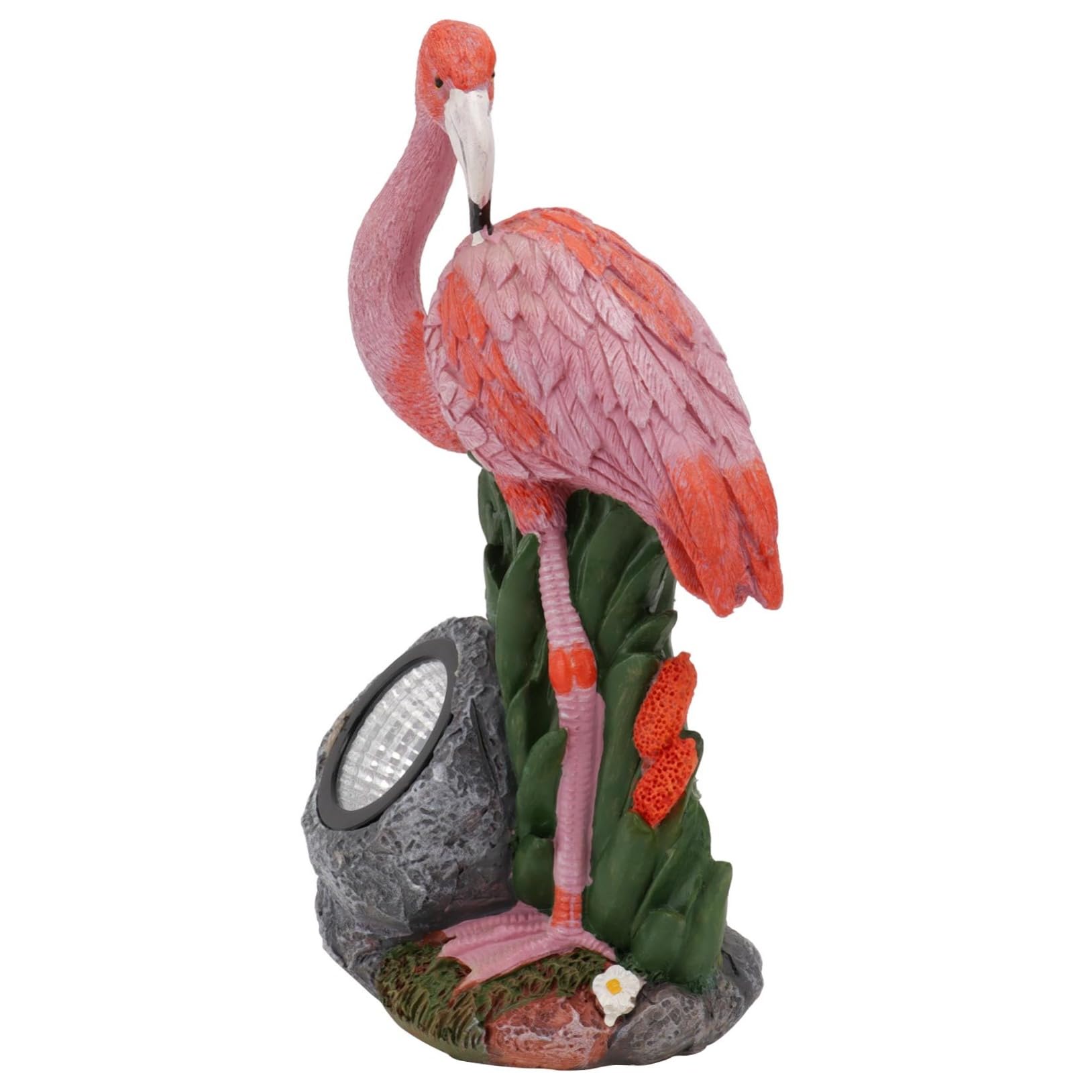 Fenicottero da Giardino Solare in Resina Rosa Decorativo