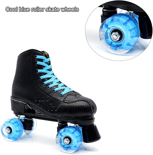 Miniatura 4 de Juego de 8 ruedas de patinaje cuádruple iluminadas, 82A 1.260 in x 2.283 in, ruedas luminosas para patines cuádruples para interiores o exteriores y