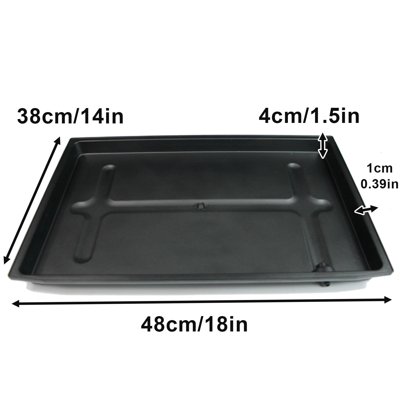 Bac de Récupération D'huile Noir pour Plantes, Bac de Plateau INOX D'huile sous Voiture, Facile à Nettoyer et Polyvalent